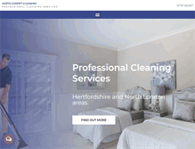 Tablet Screenshot of hertscarpetcleaning.com